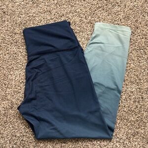 Aerie Navy and Light Blue Gradient Capris